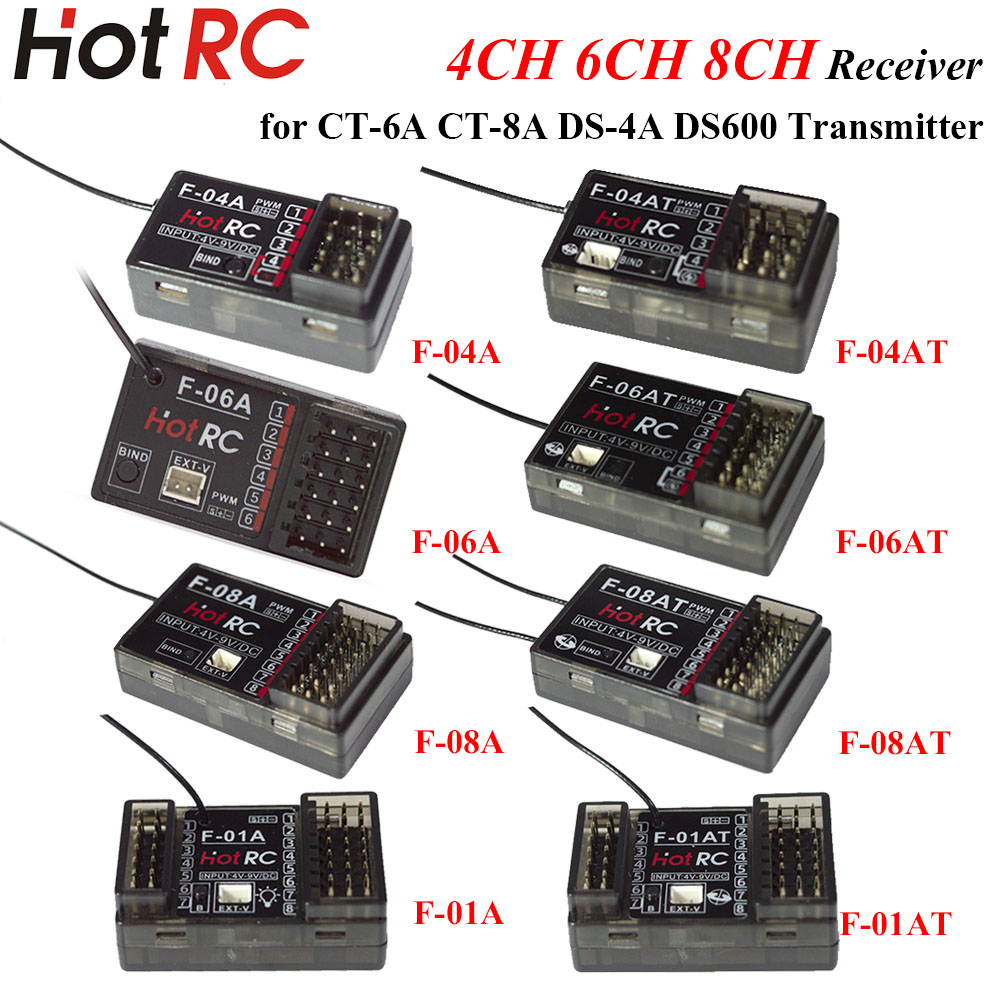 Rc Hobby Shops - HOTRC 2.4Ghz 4/6/8チャンネル F-04A F-06AT F-08AT